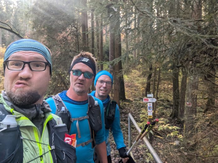 Thorsten, Flo, Hansi im Wald